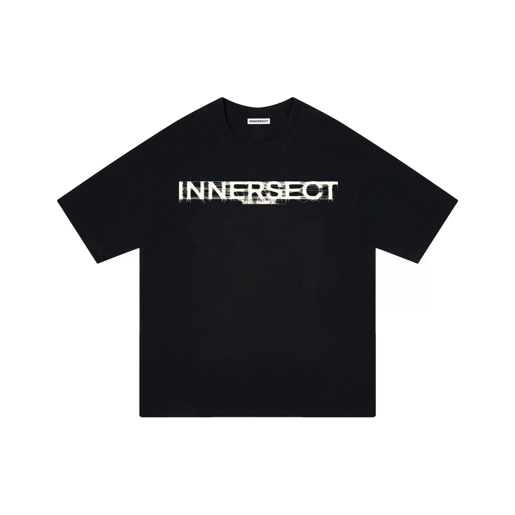 INNERSECT TRIANGLE WHITE LOGO BLACK T SHIRT