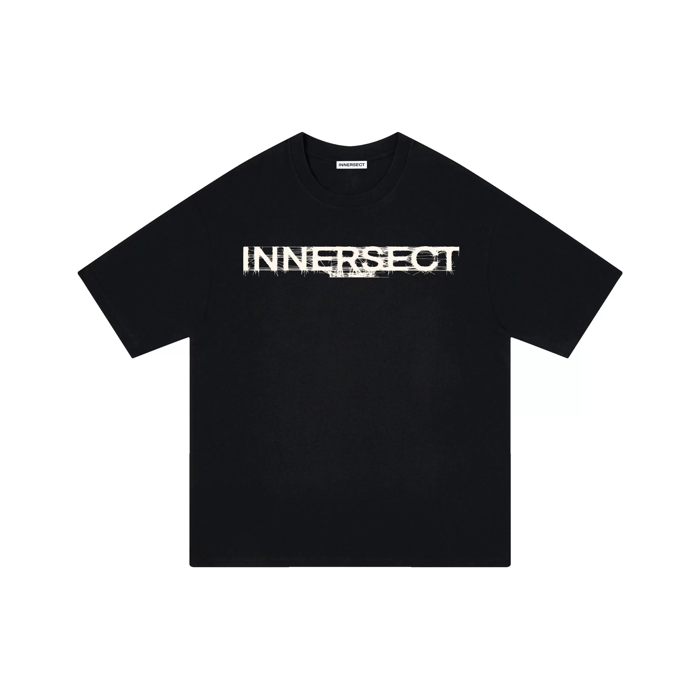INNERSECT TRIANGLE WHITE LOGO BLACK T SHIRT