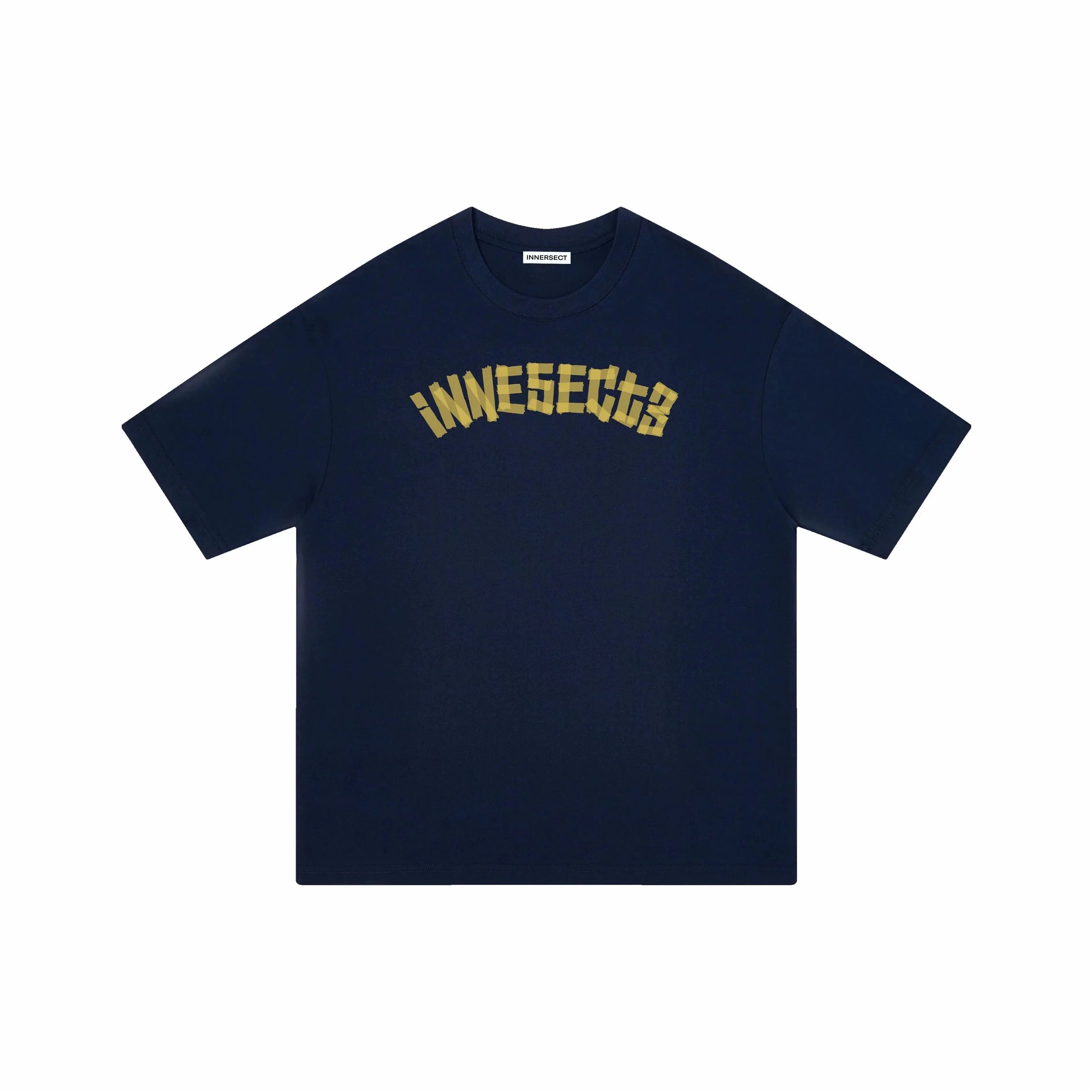 INNERSECT TAPED YELLOW LOGO NAVY T SHIRT
