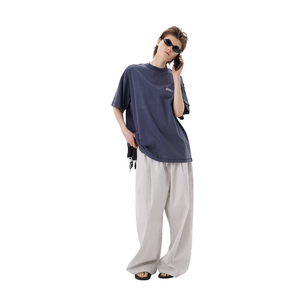 MASONPRINCE 2026 DOUBLE COLLAR GRAPHIC BLUE TEE