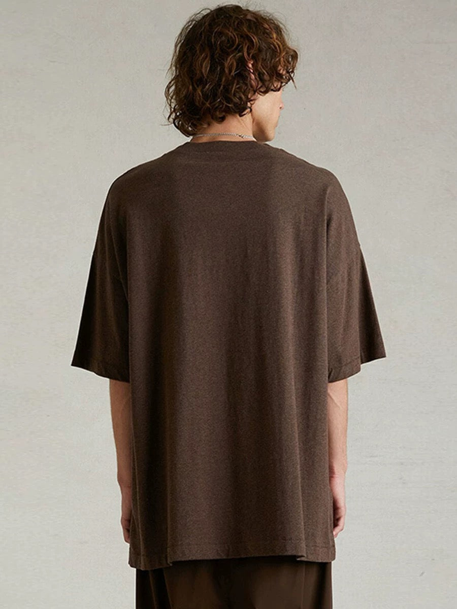 FEAR OF GOD ESSENTIALS T-Shirt Short-Sleeved With Chest Label SS24  Heather wood