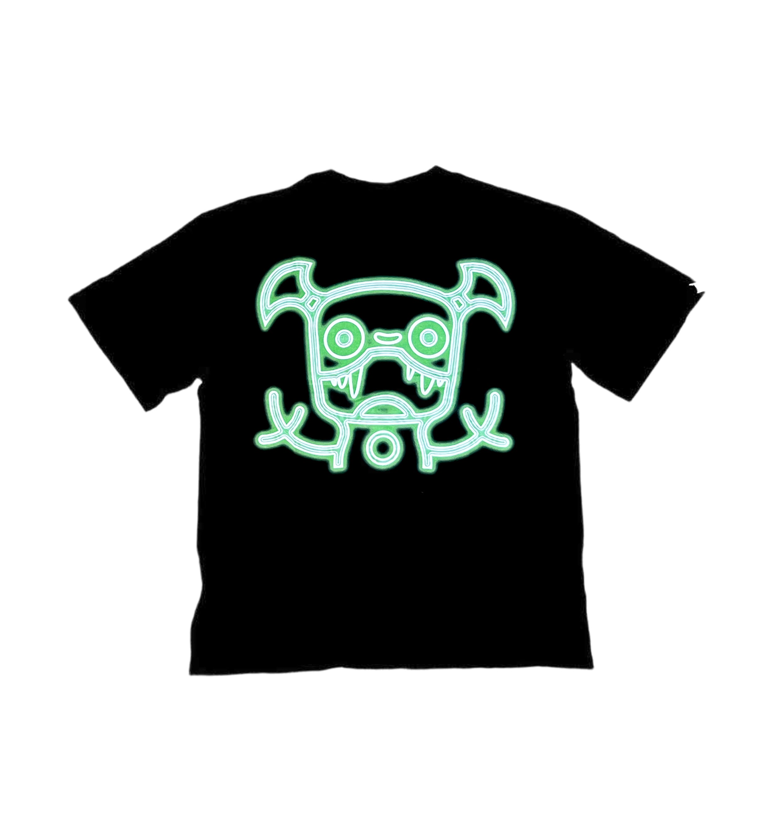 MINDLESS NEON GREEN TEE BLACK