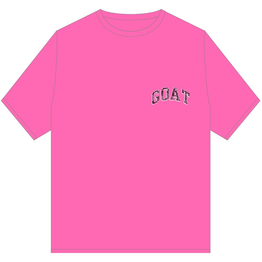 GOAT PHYTHON VARSITY T SHIRT PINK