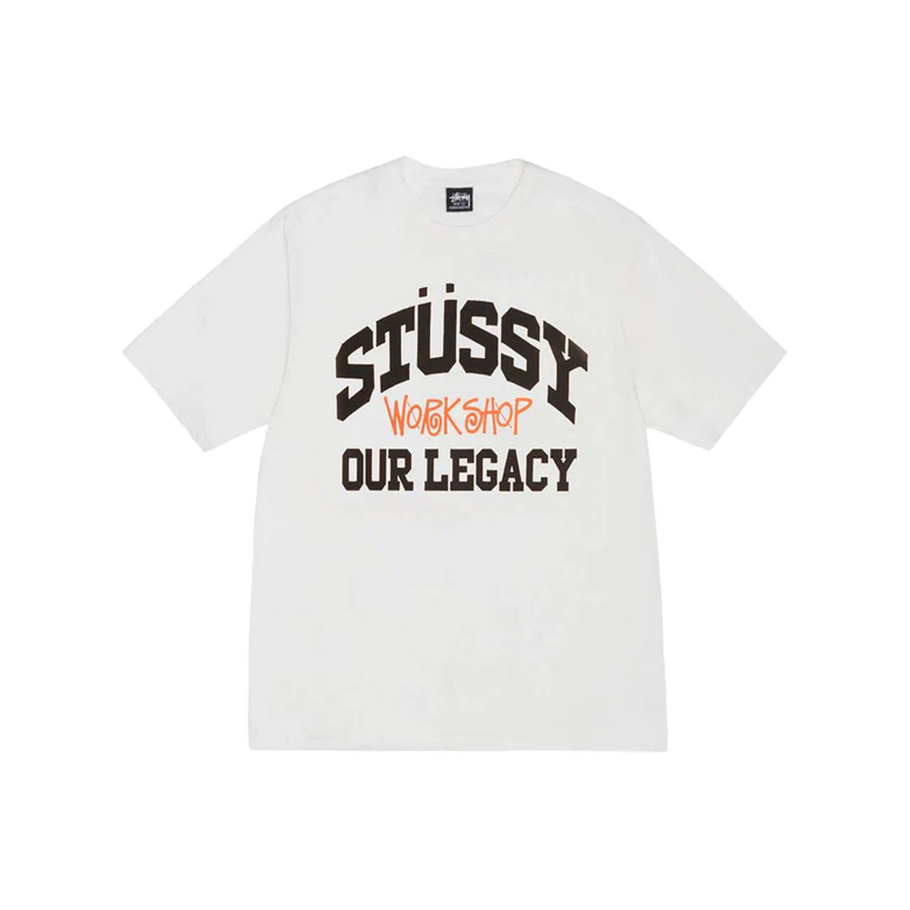 Stüssy x Our Legacy Work Shop Collegiate Pigment Dyed Tee White