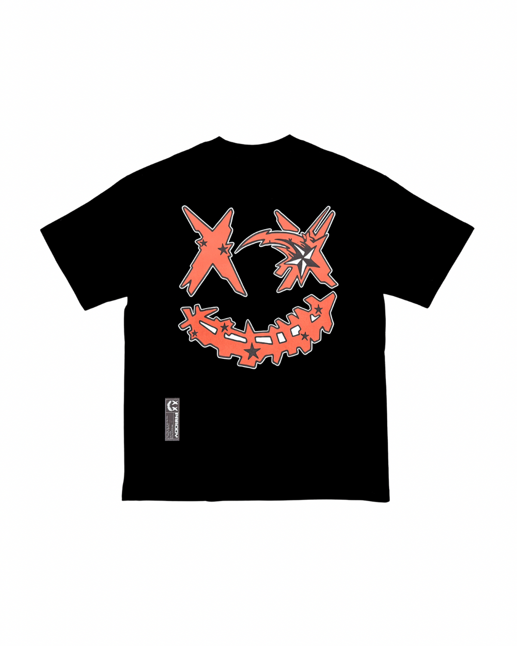 PARODY SMILEY FACE DESIGN 054 BLACK T SHIRT