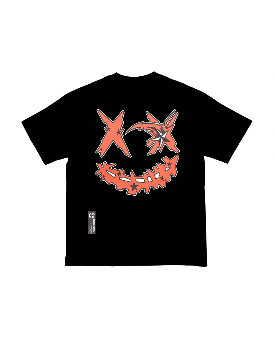 PARODY SMILEY FACE DESIGN 054 BLACK T SHIRT