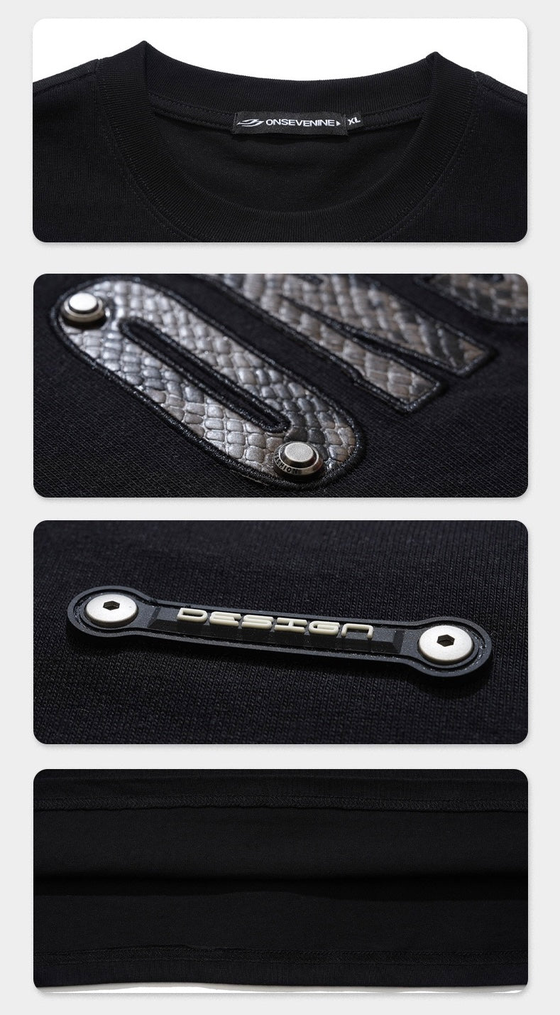 LAWFOO LEOPARD PRINT SNAKE EMRBOIDERED T SHIRT (PRE-ORDER)