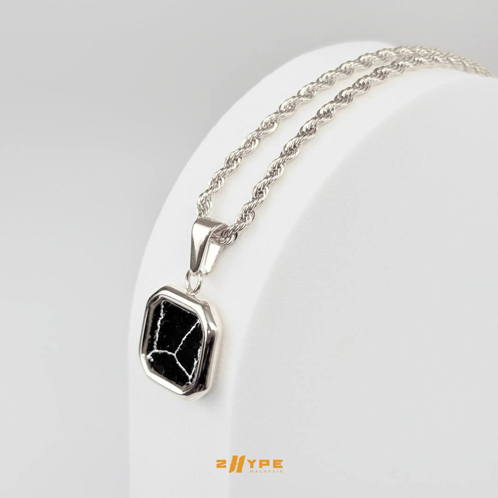 Noir Marble Pendant(Silver)
