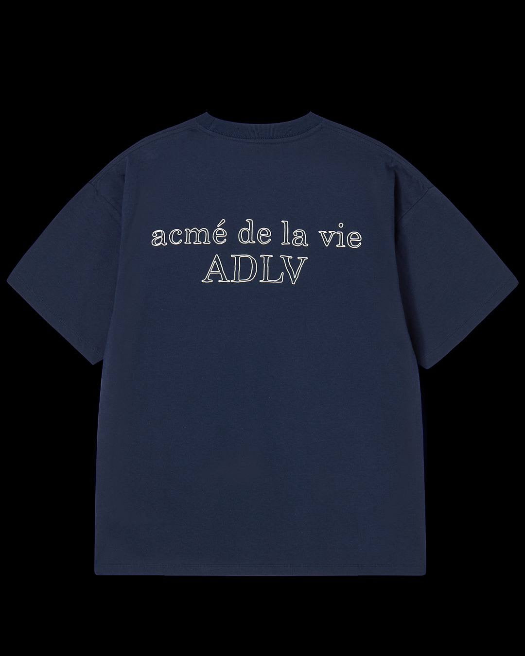 ADLV BASIC LOGO NAVY TEE