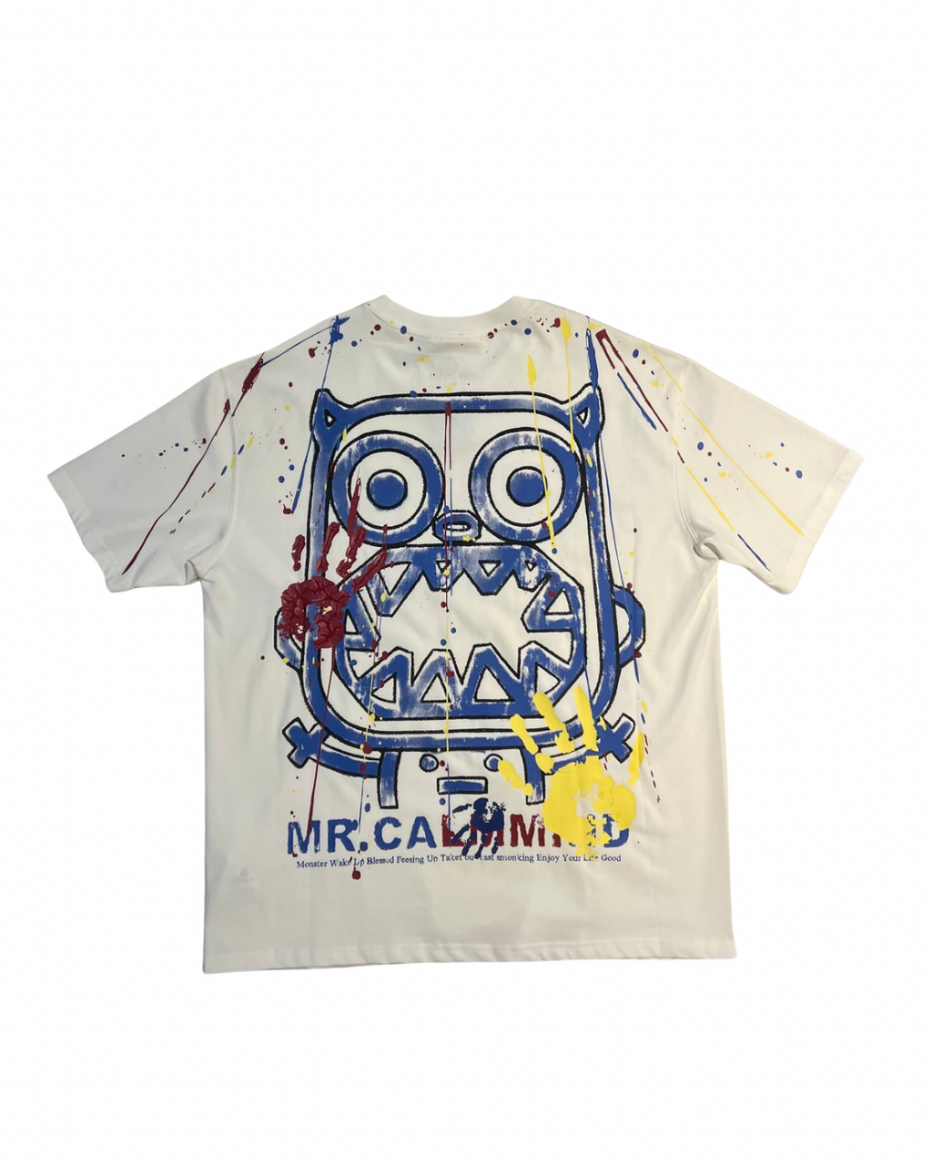Calmmind Spray Paint Monster T-shirt White