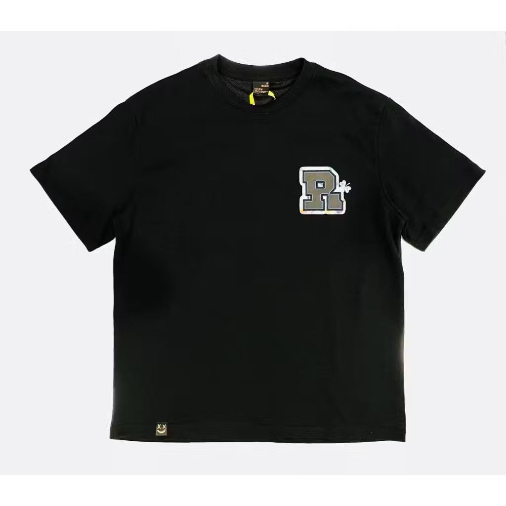 RICKYISCLOWN CRSYTAL DIAMOND EMBROIDERY BLACK TEE