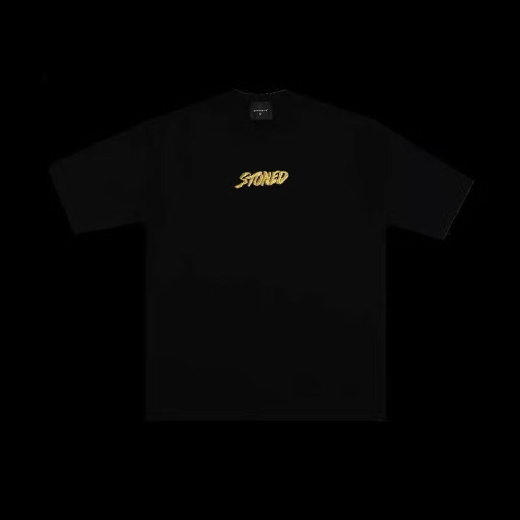 STONED & CO GOLDEN JADE GENETIC MAPLE TEE BLACK