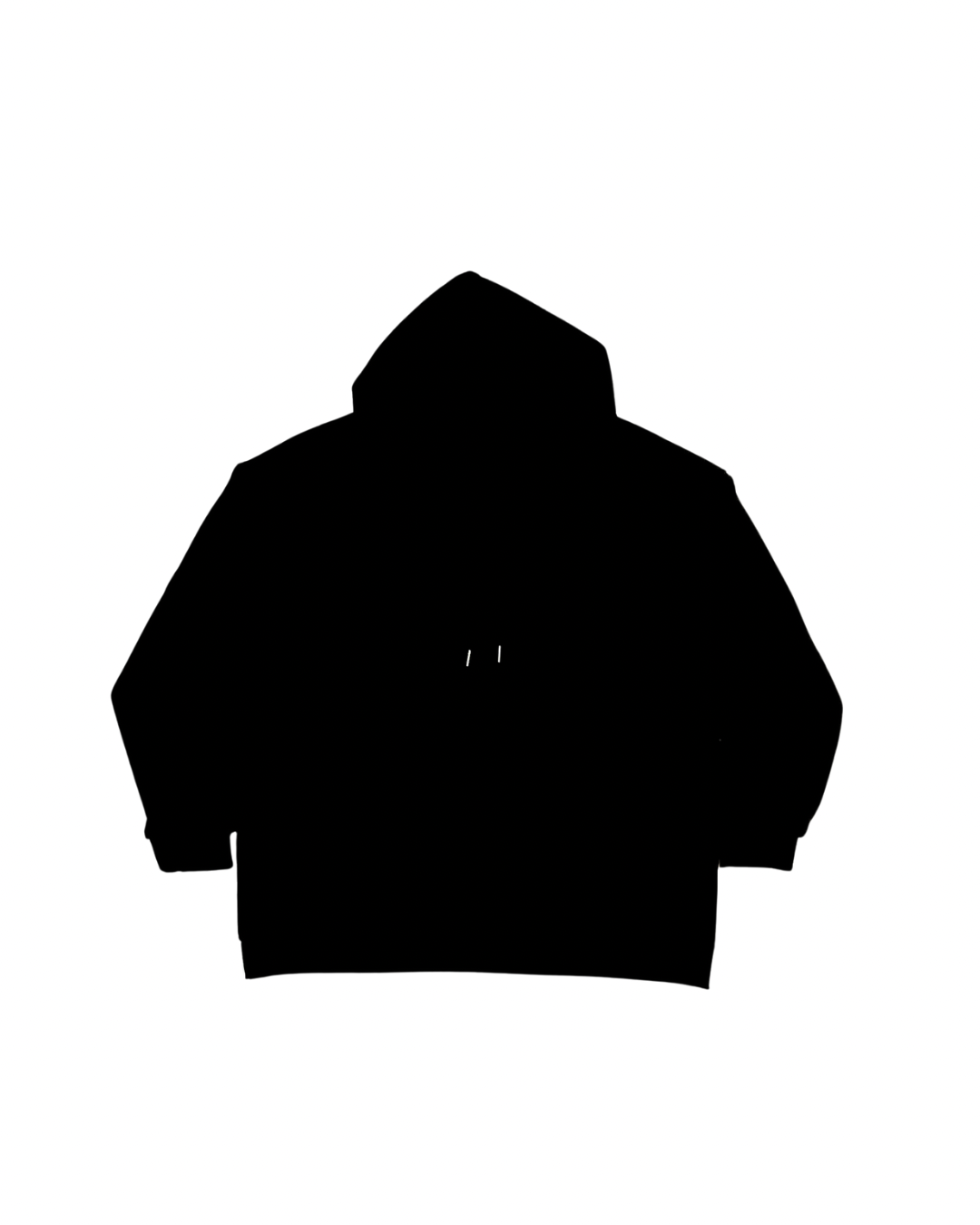 HYPED WHITES HOODIE BLACK