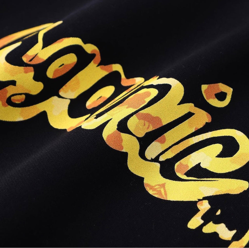 SWEED YELLOW ORGANIC HOODIE BLACK