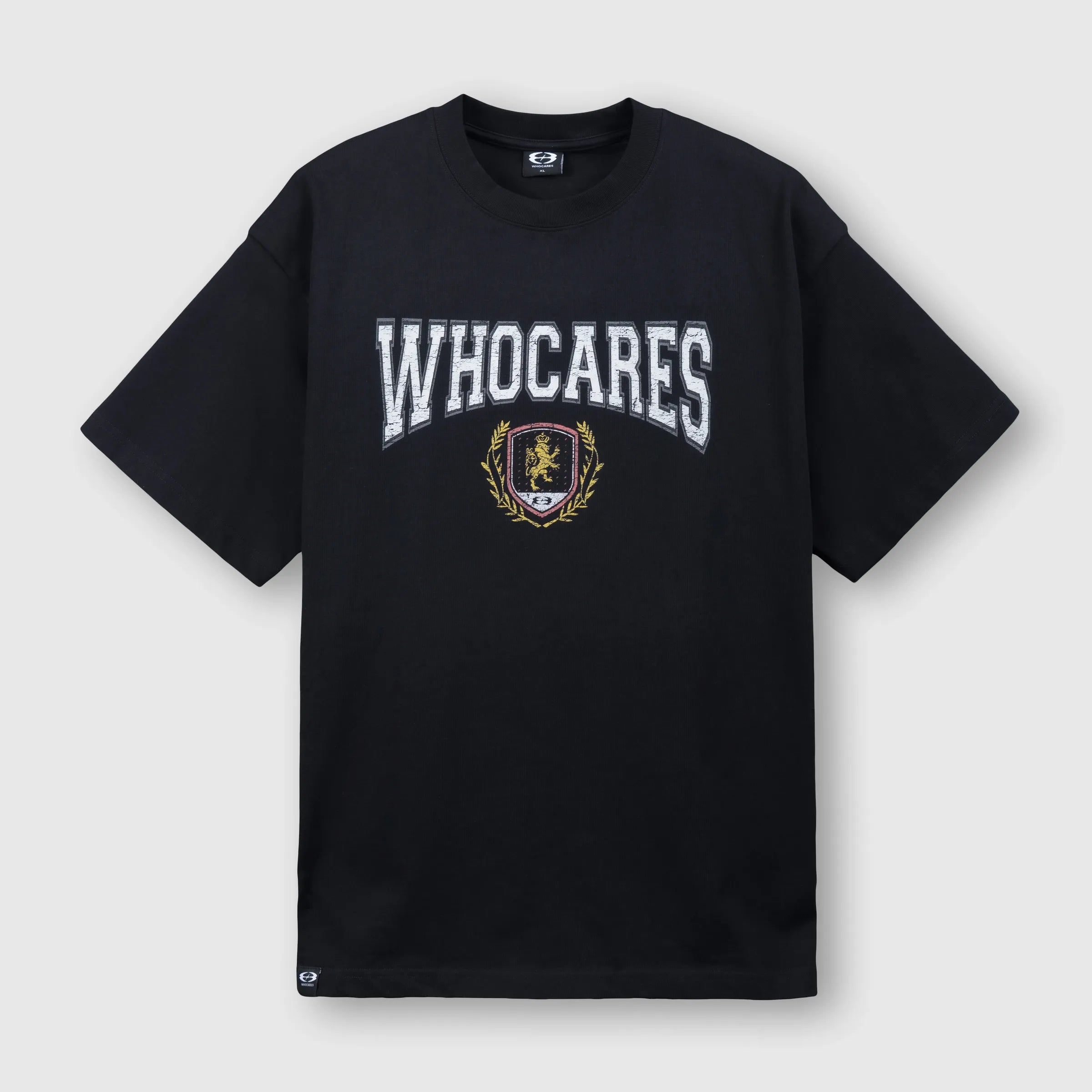 WHOCARES DON'T DOUBT VARSITY TEE BLACK
