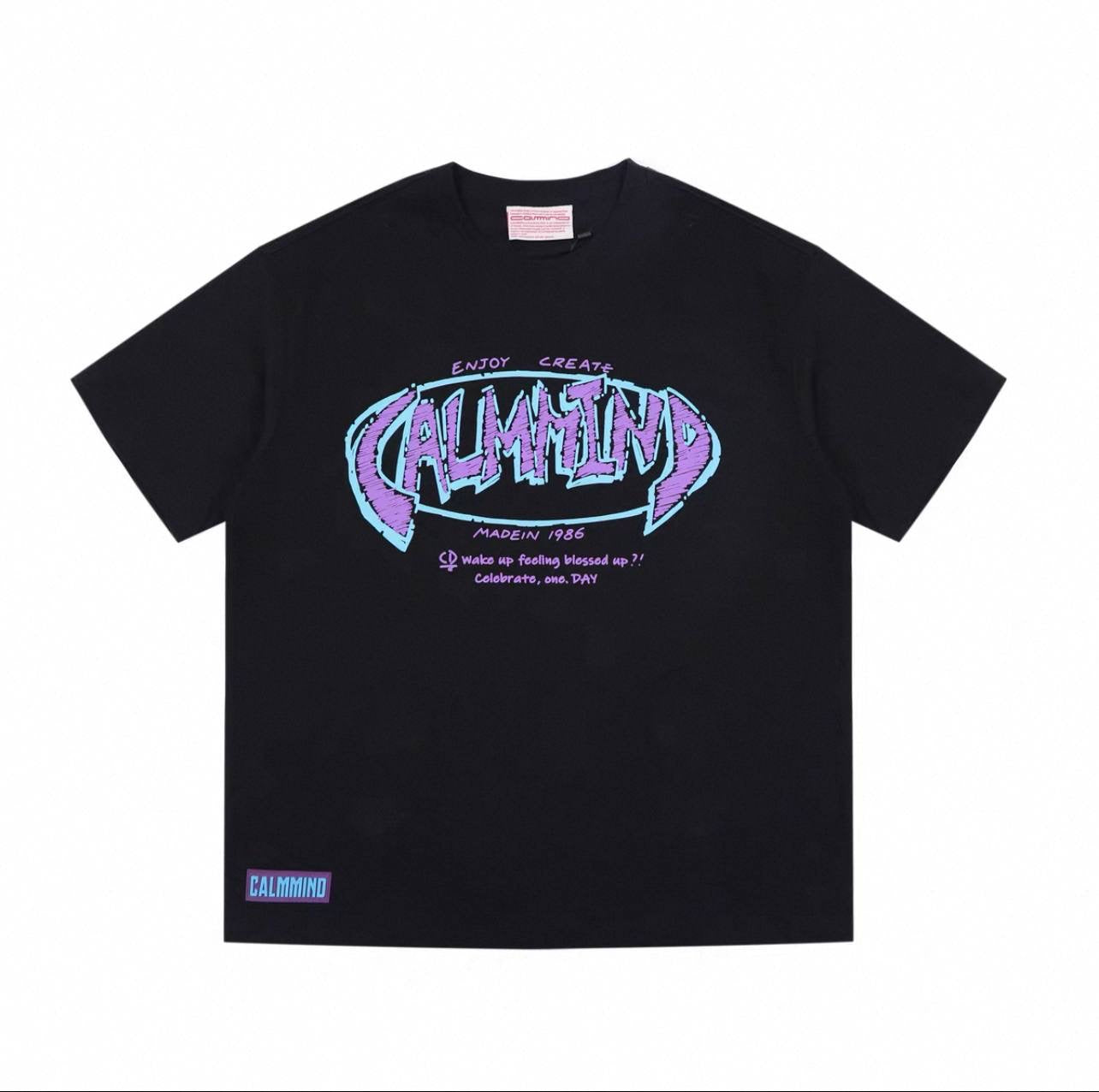 CALMMIND Purple Crayon Monster Tee Black