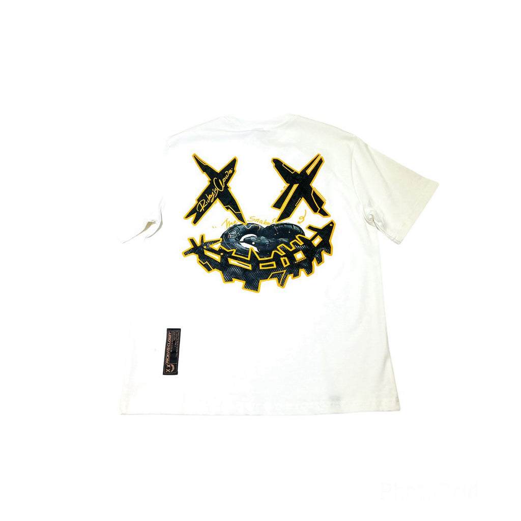 RICKYISCLOWN YELLOW MECH MAMBA WHITE TEE