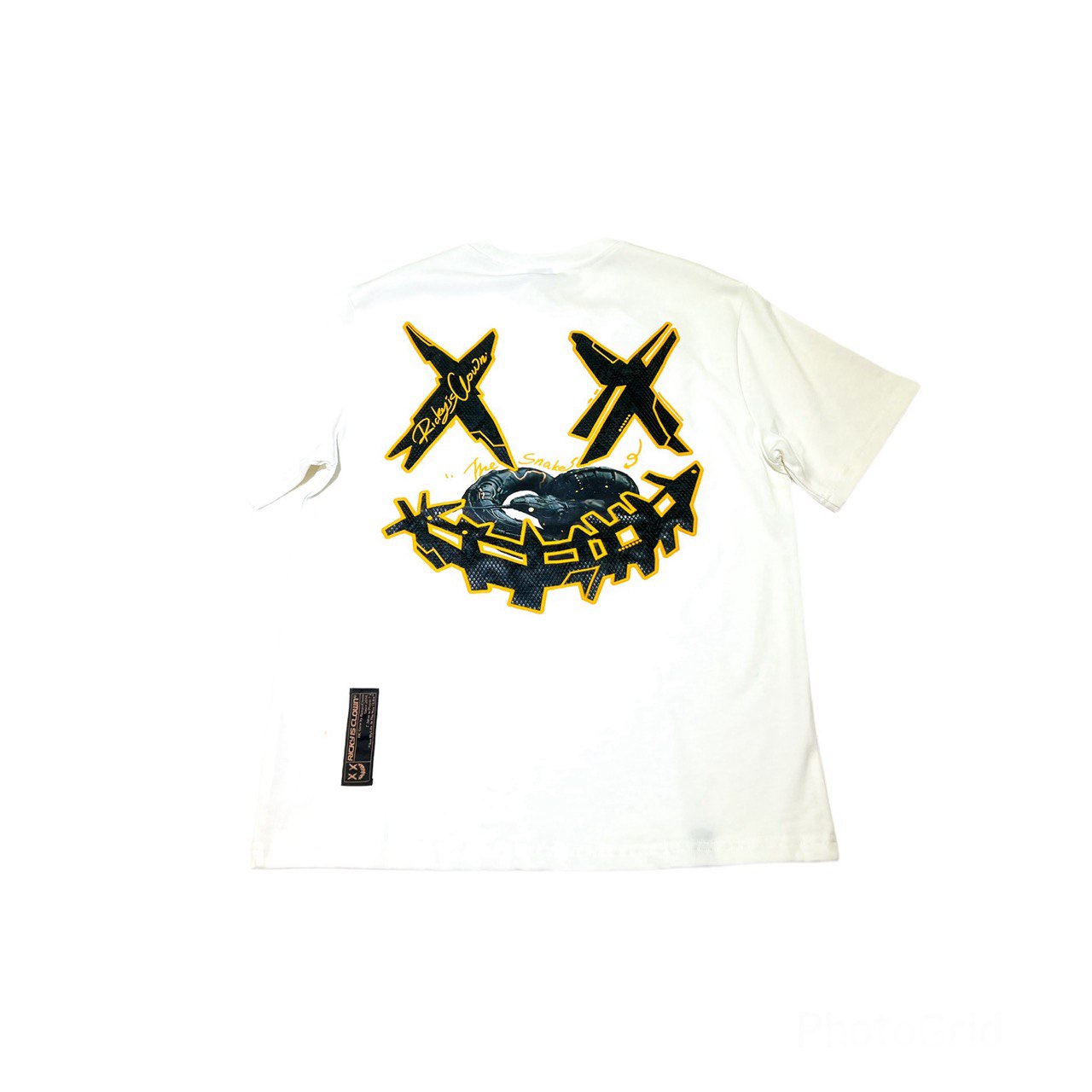 RICKYISCLOWN YELLOW MECH MAMBA WHITE TEE