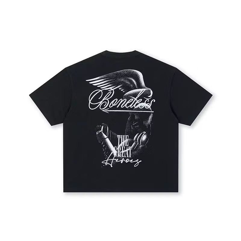BONELESS HEROES EAGLE TEE BLACK