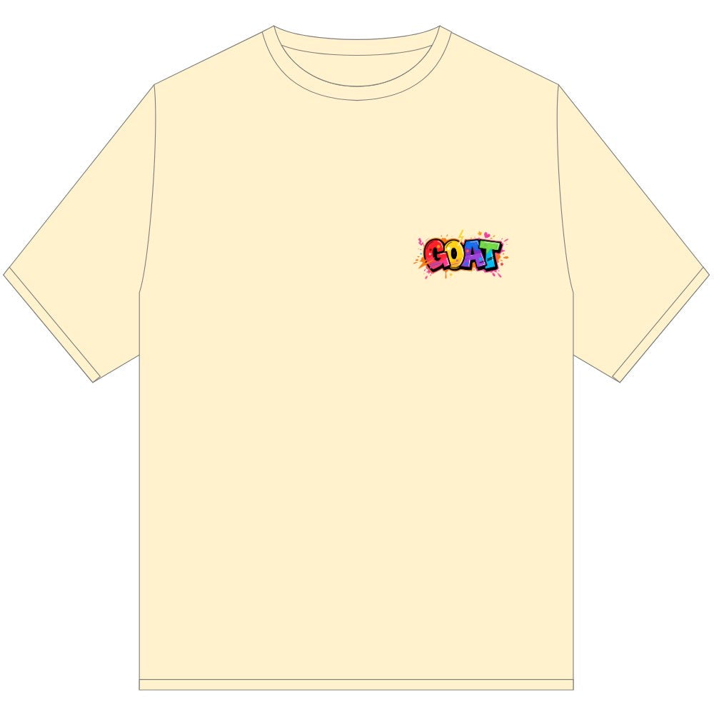 GOAT RAINBOW RUSH TEE SHIRT YELLOW