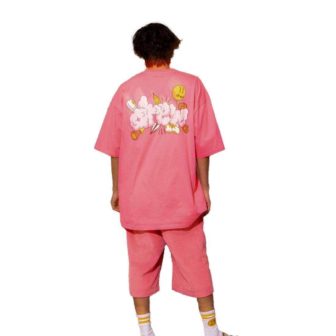 Drew House Doodle Joy SS Tee Hot Pink