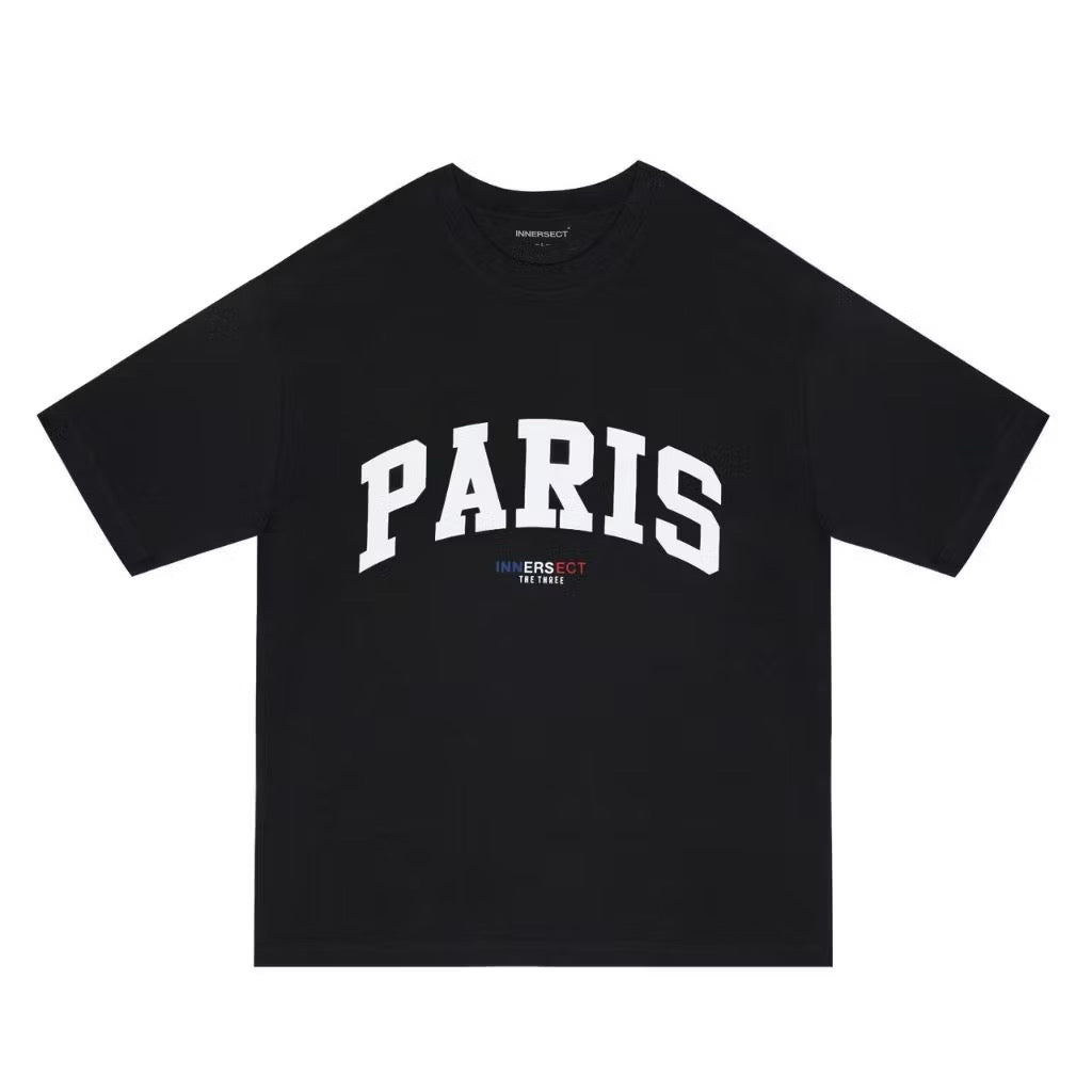 INNERSECT PARIS LOGO BLACK T SHIRT