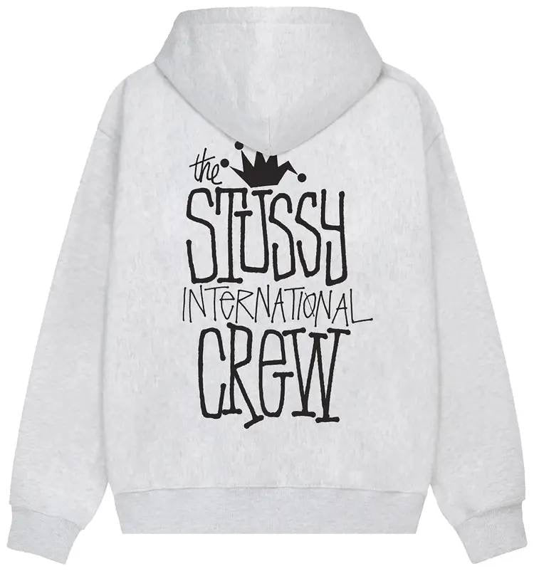 Stussy Crown International hoodie grey