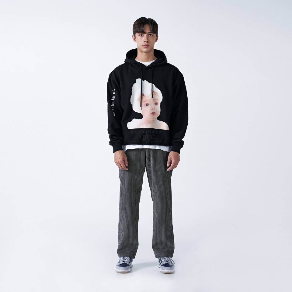 ADLV HOODIE BATH BABY BLACK