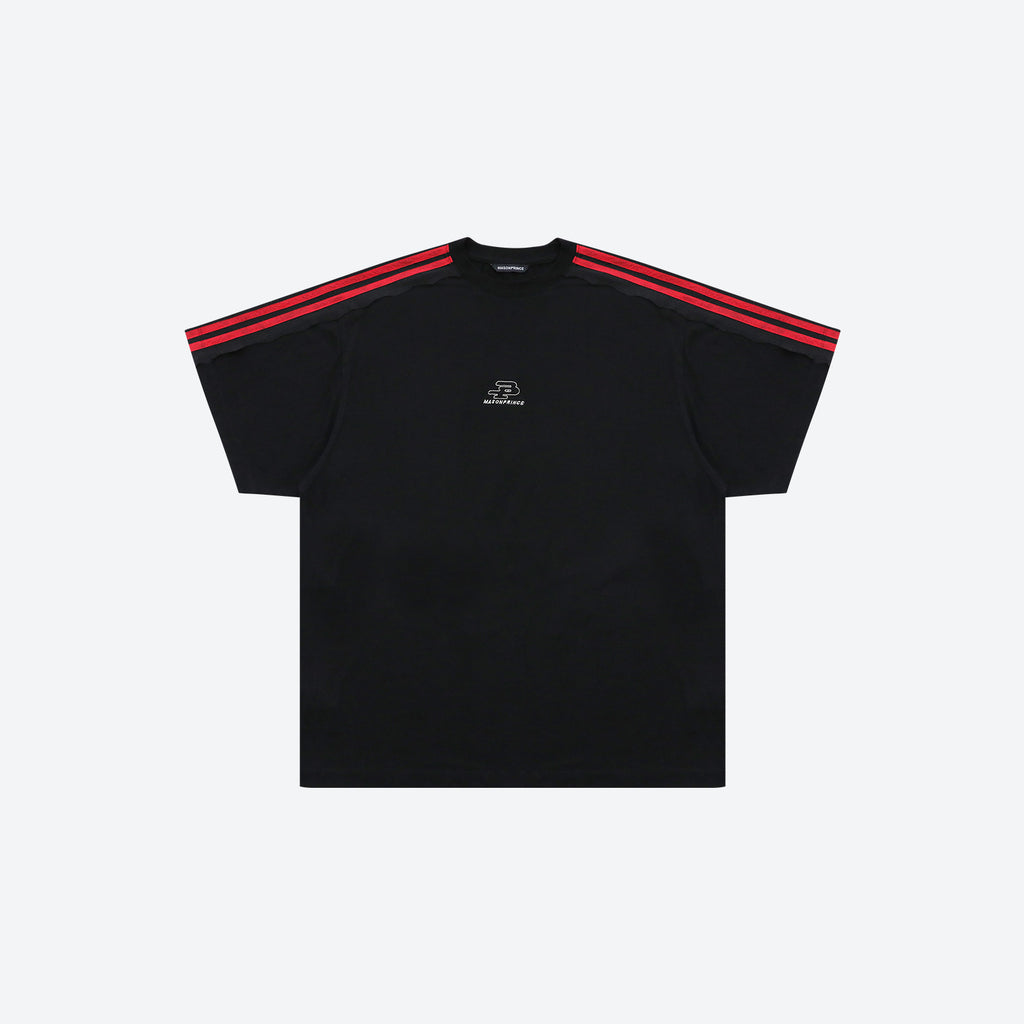 4-Stripe Loose-fit T-shirt BLACK