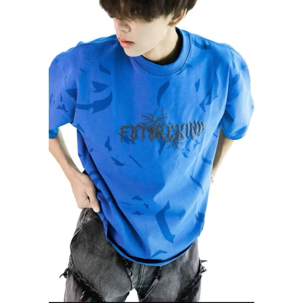 FUTURE KIND TIME CRACK ESSENTIAL BLUE TEE