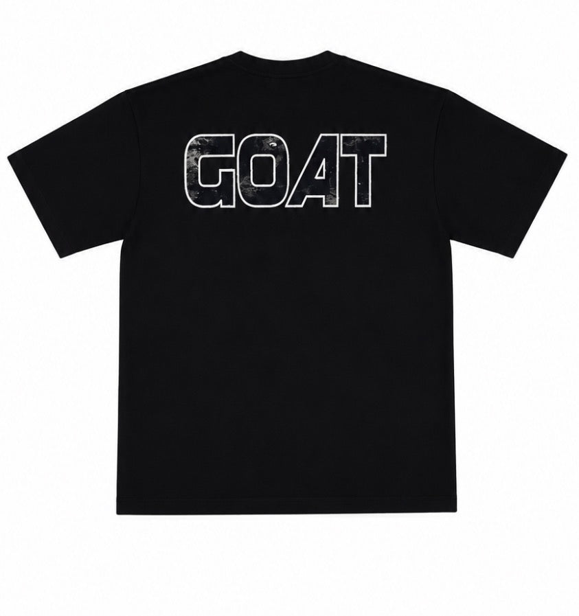 GOAT DENIM BLUE TEE BLACK
