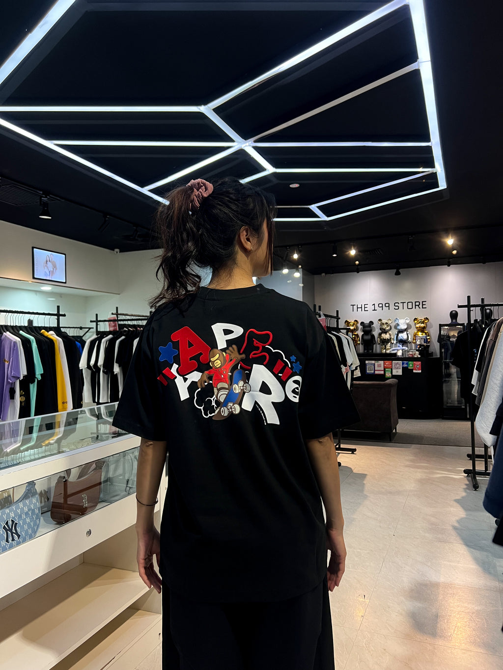 BAPE AAPE GRAPHIC TEE BLACK