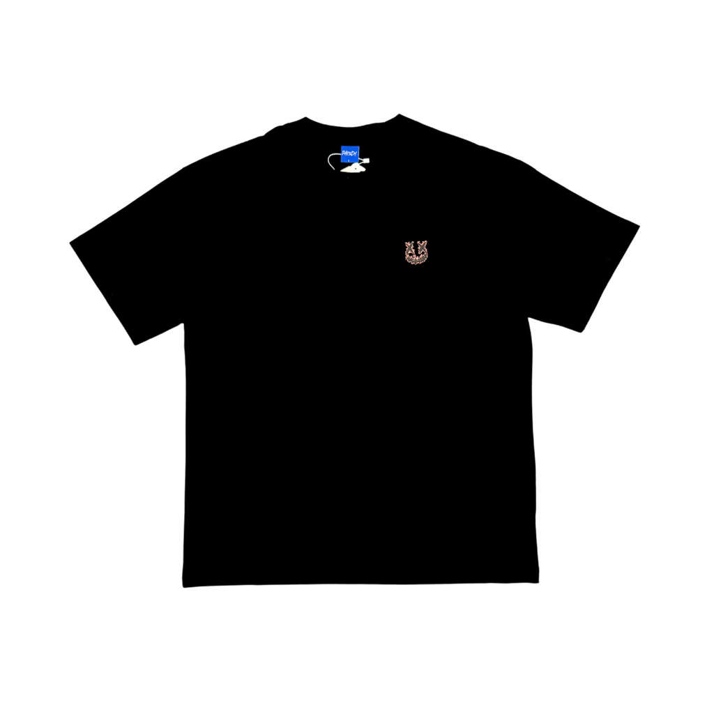 PARODY SMILEY FACE DESIGN 063 BLACK T SHIRT