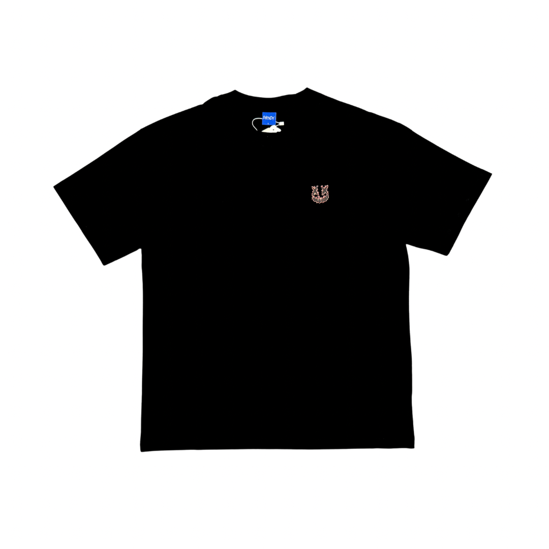 PARODY SMILEY FACE DESIGN 063 BLACK T SHIRT