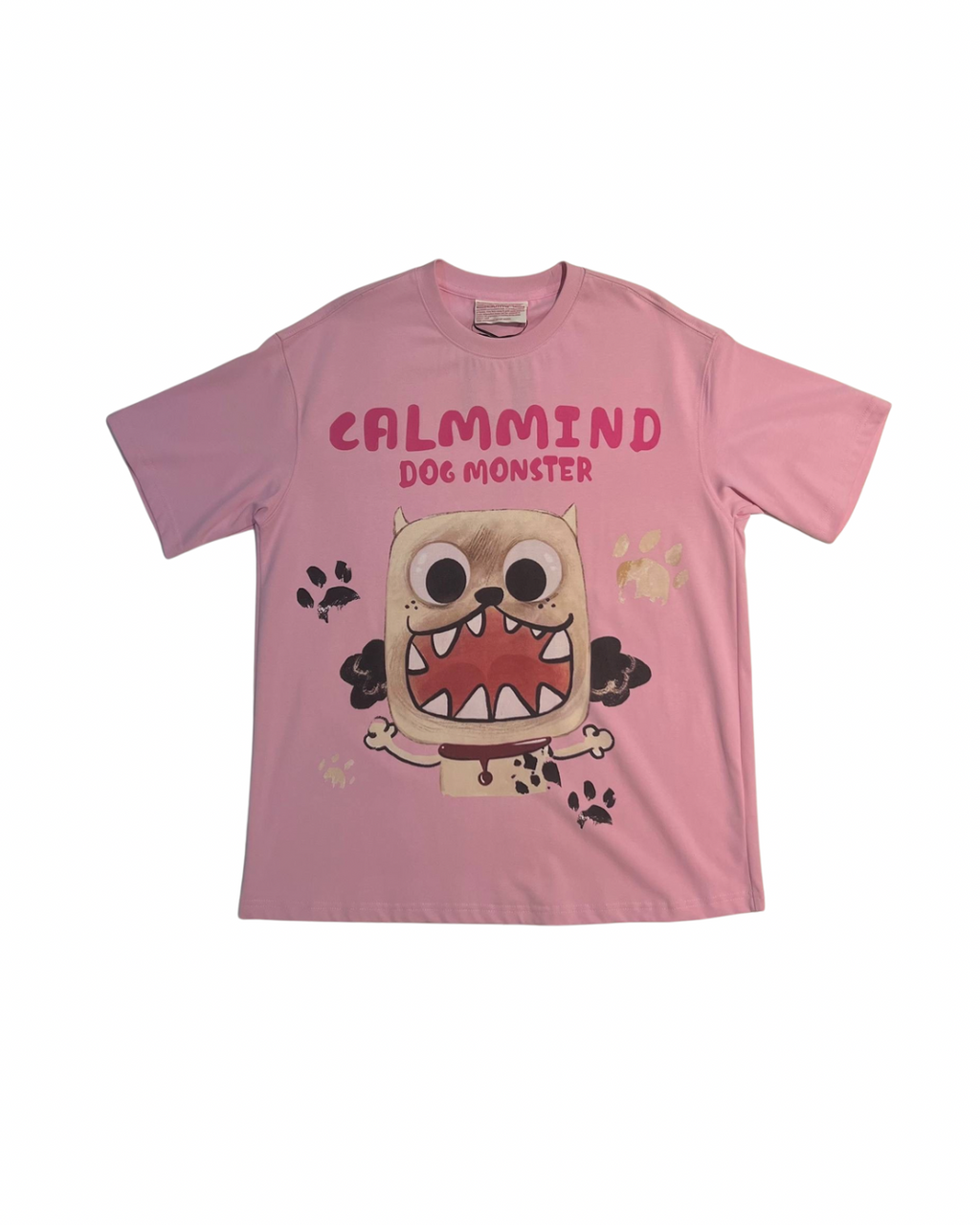 Calmmind Dog Monster T-shirt Pink