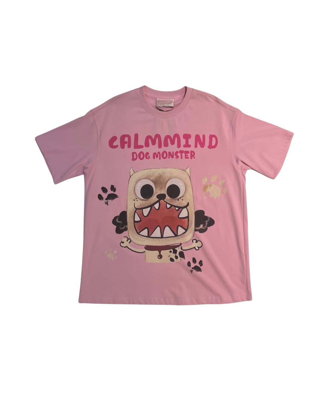 Calmmind Dog Monster T-shirt Pink
