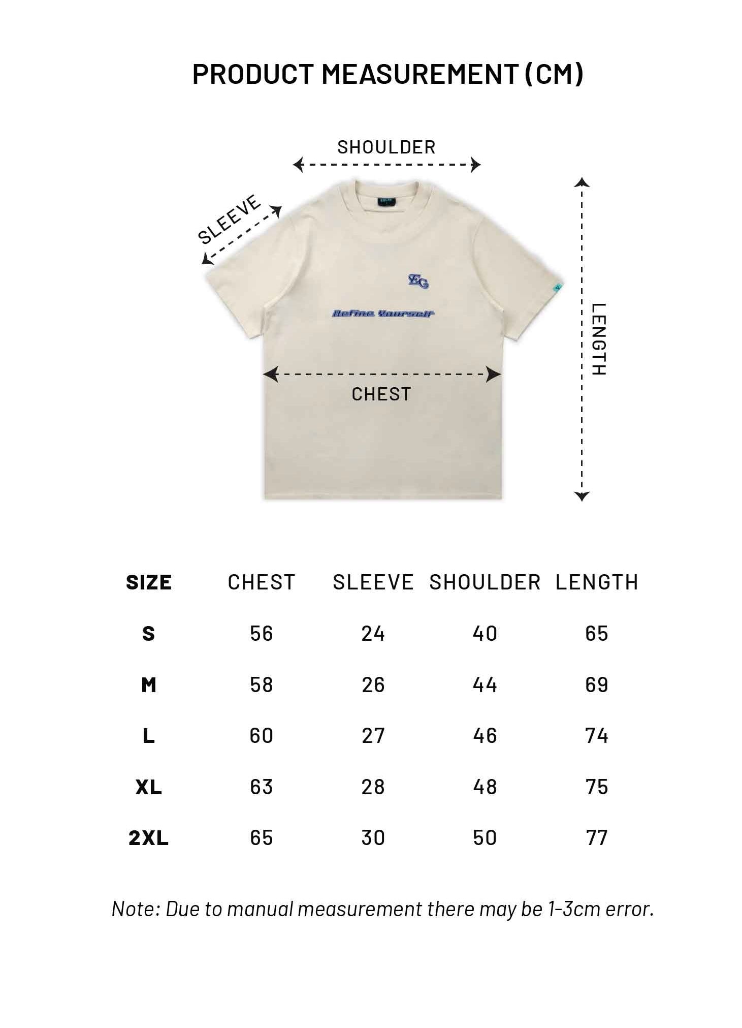 EGLAF MV DOUBLE COLLAR TEE CREAM WHITE