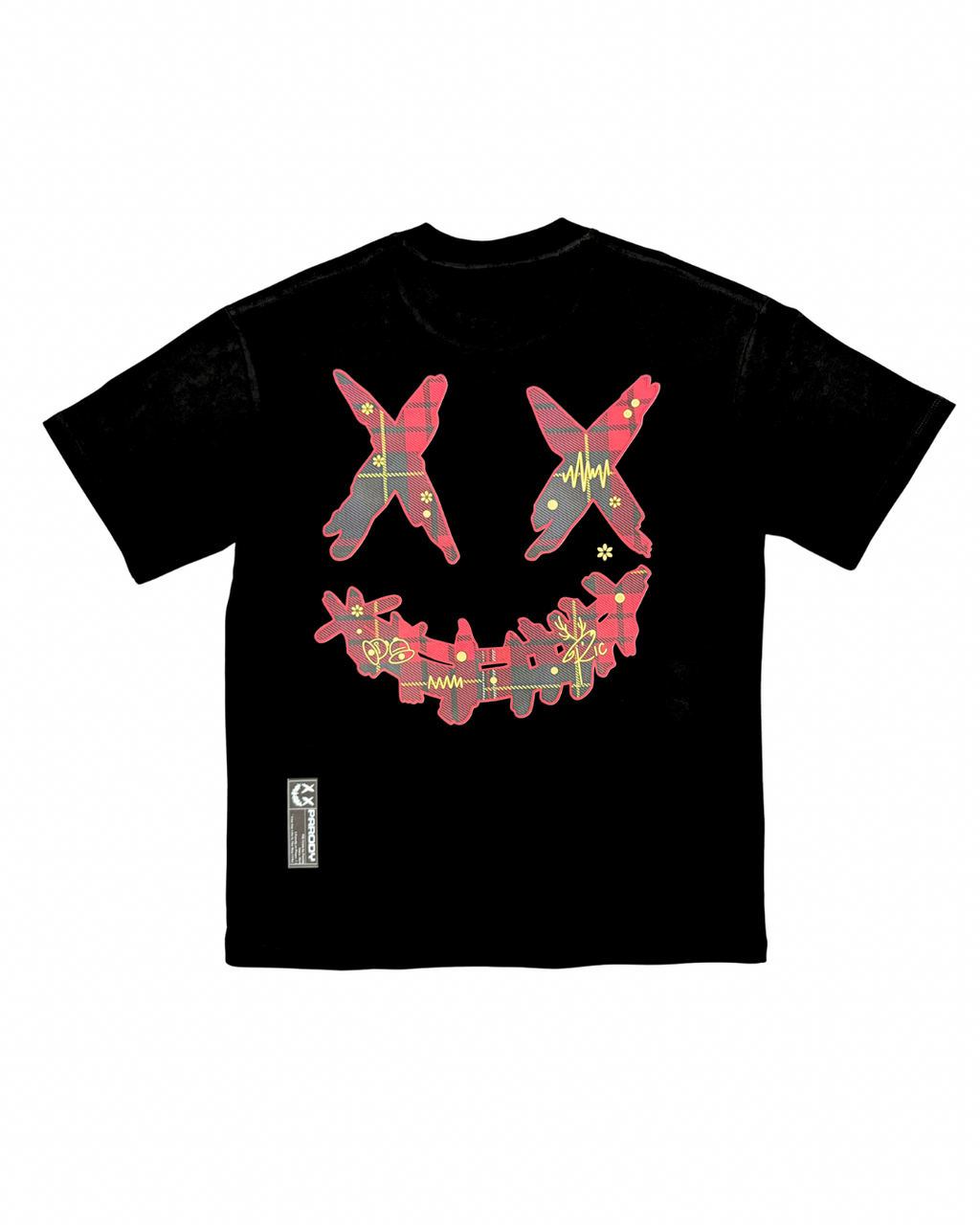 PARODY SMILEY FACE DESIGN 036 BLACK T SHIRT