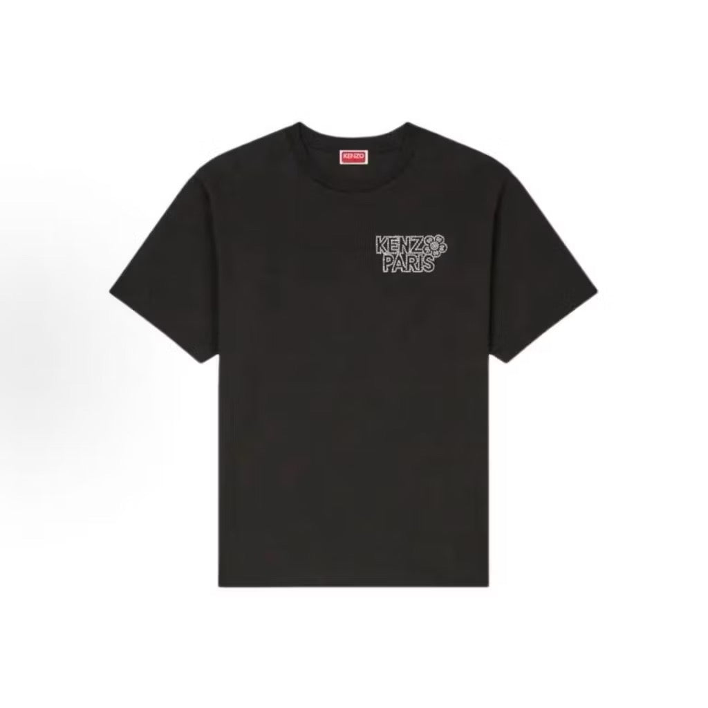 KENZO EMBOSS RUE VIVIENNE BLACK T SHIRT (OS) OVERSIZED