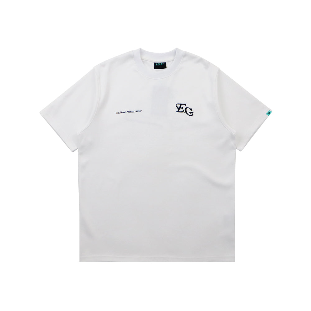EGLAF MV GRADIENT LOGO TEE WHITE