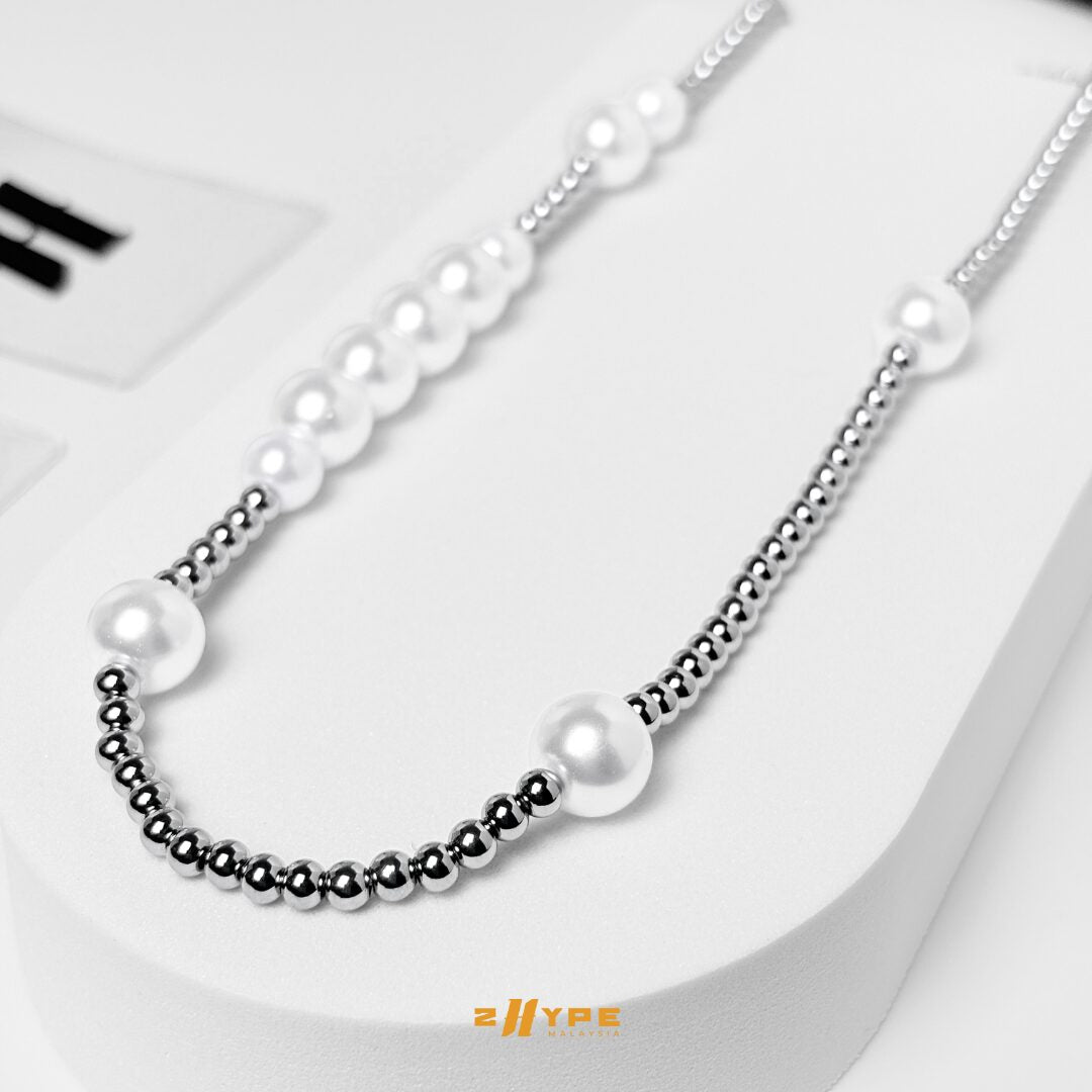 Pearl Beaded Necklace 50CM