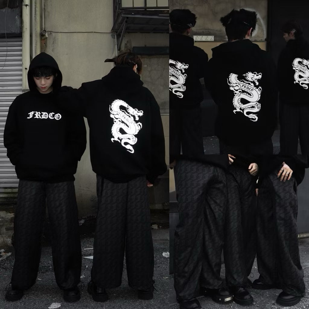 FRDCO DRAGON REFLECTIVE HOODIE BLACK