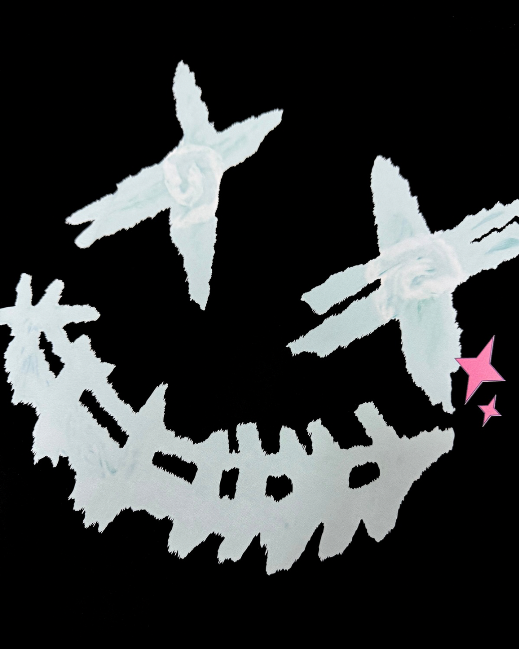 PARODY SMILEY FACE DESIGN 048 BLACK T SHIRT