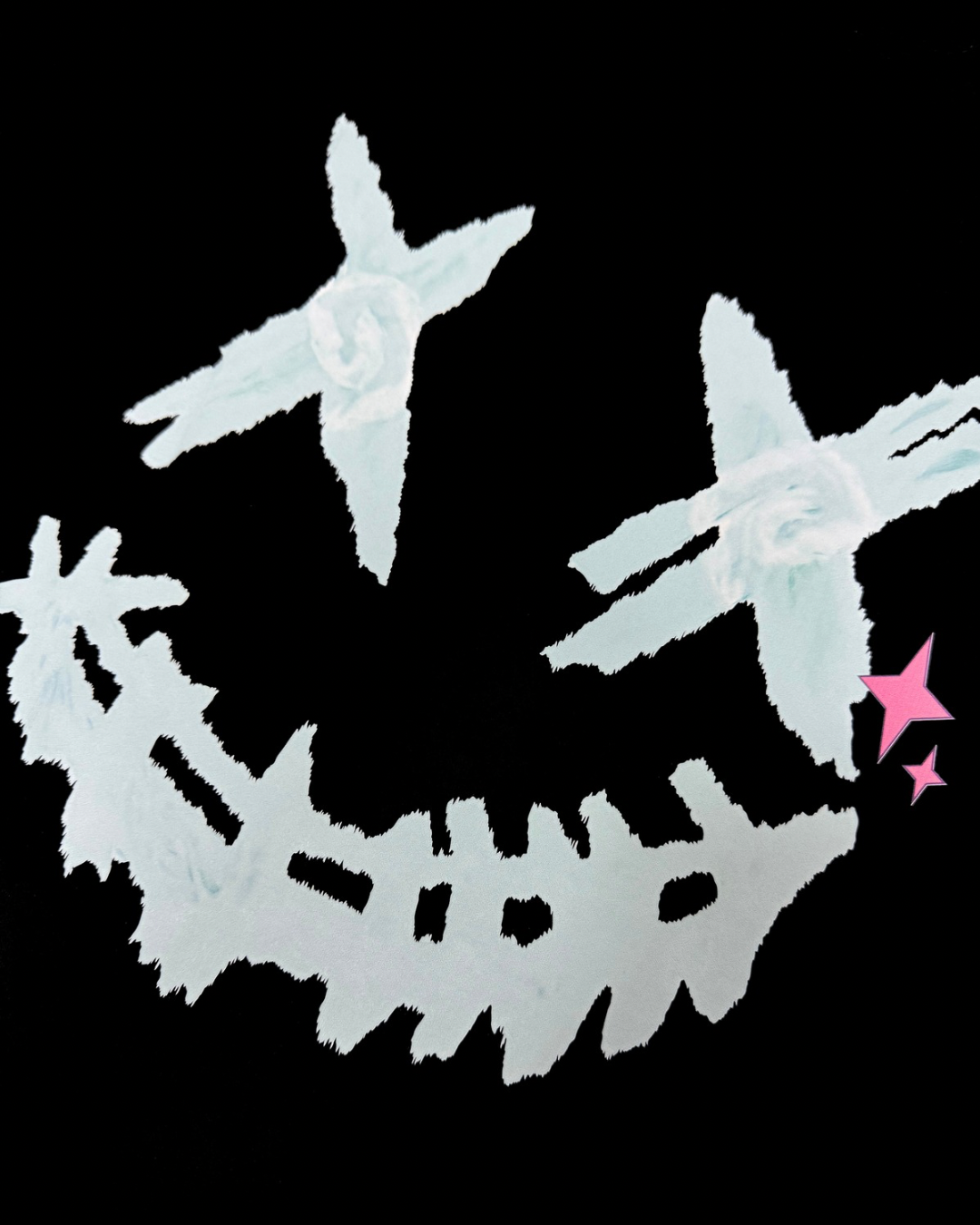 PARODY SMILEY FACE DESIGN 048 BLACK T SHIRT