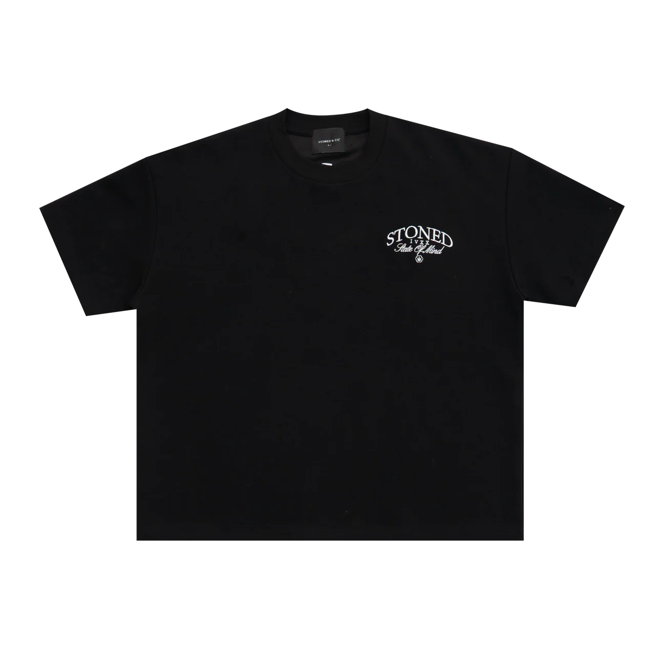 STONED&CO ATC: VOID LOGO BOXY TEE BLACK