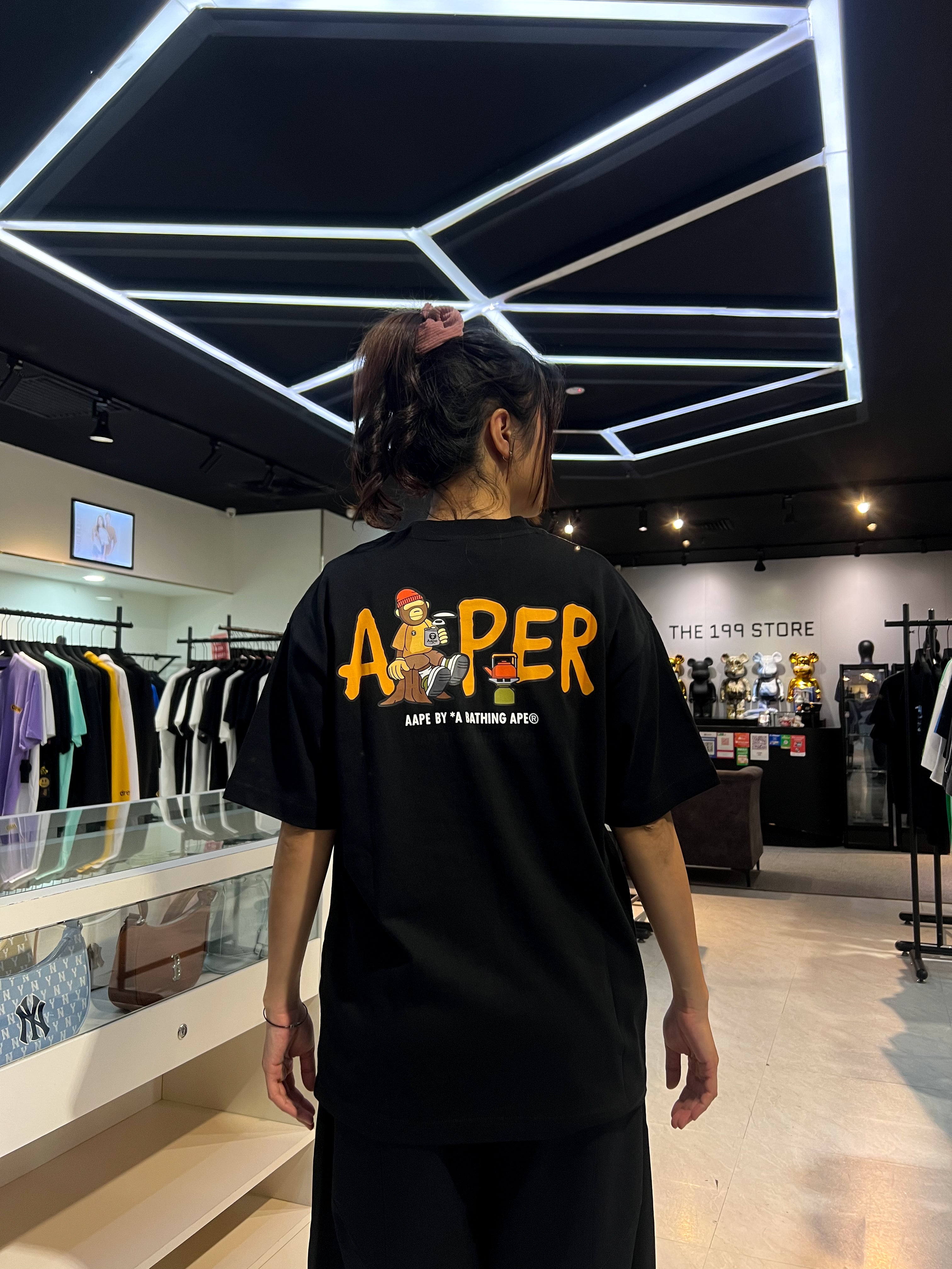 BAPE AAPE CAMPING TEE BLACK