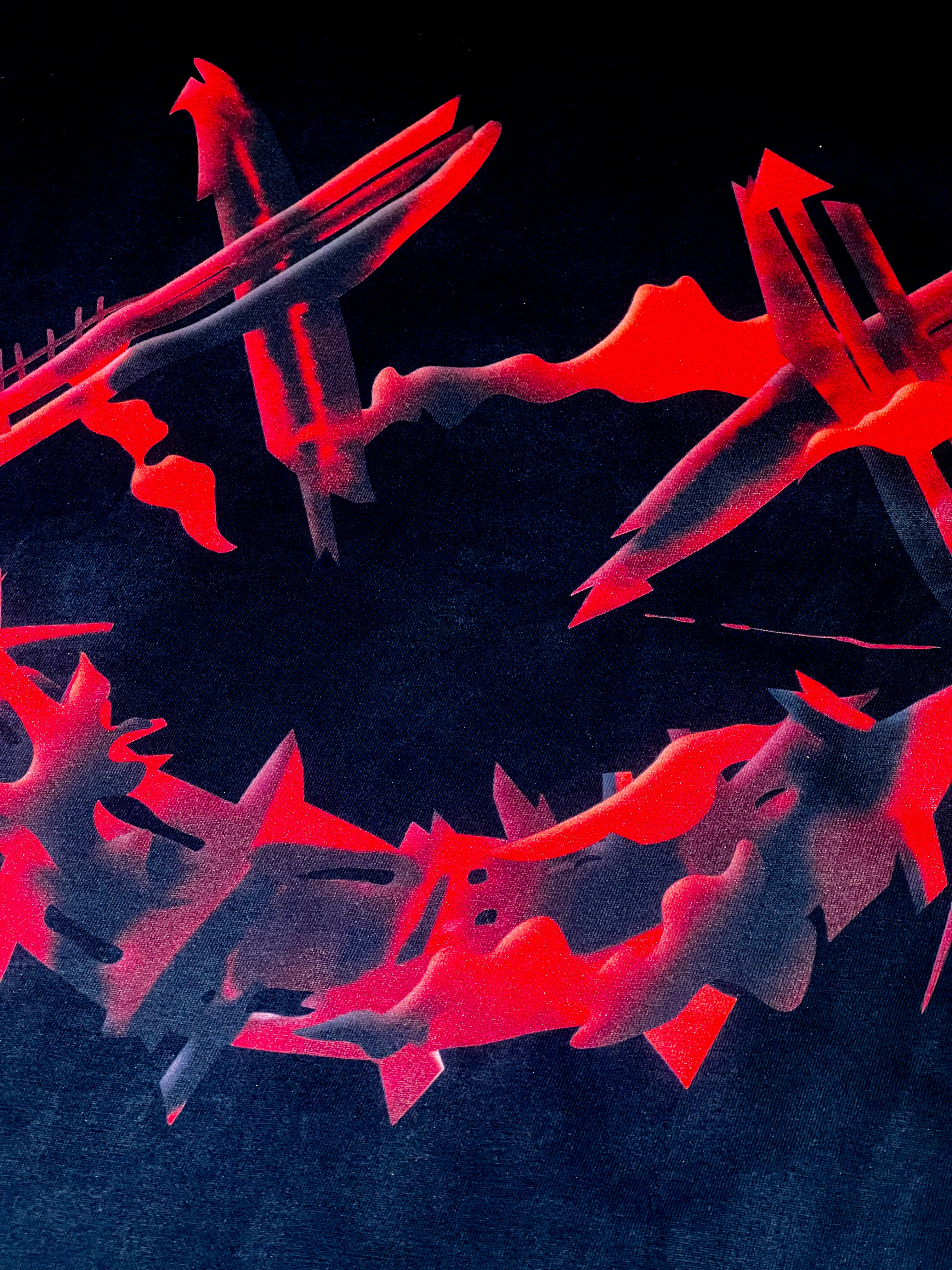 PARODY SMILEY FACE DESIGN 013 BLACK T SHIRT