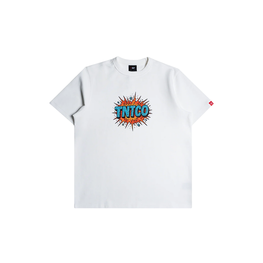 TNTCO BURST LOGO WHITE TEE