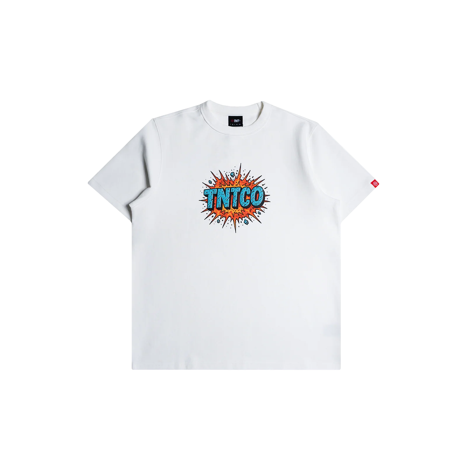 TNTCO BURST LOGO WHITE TEE