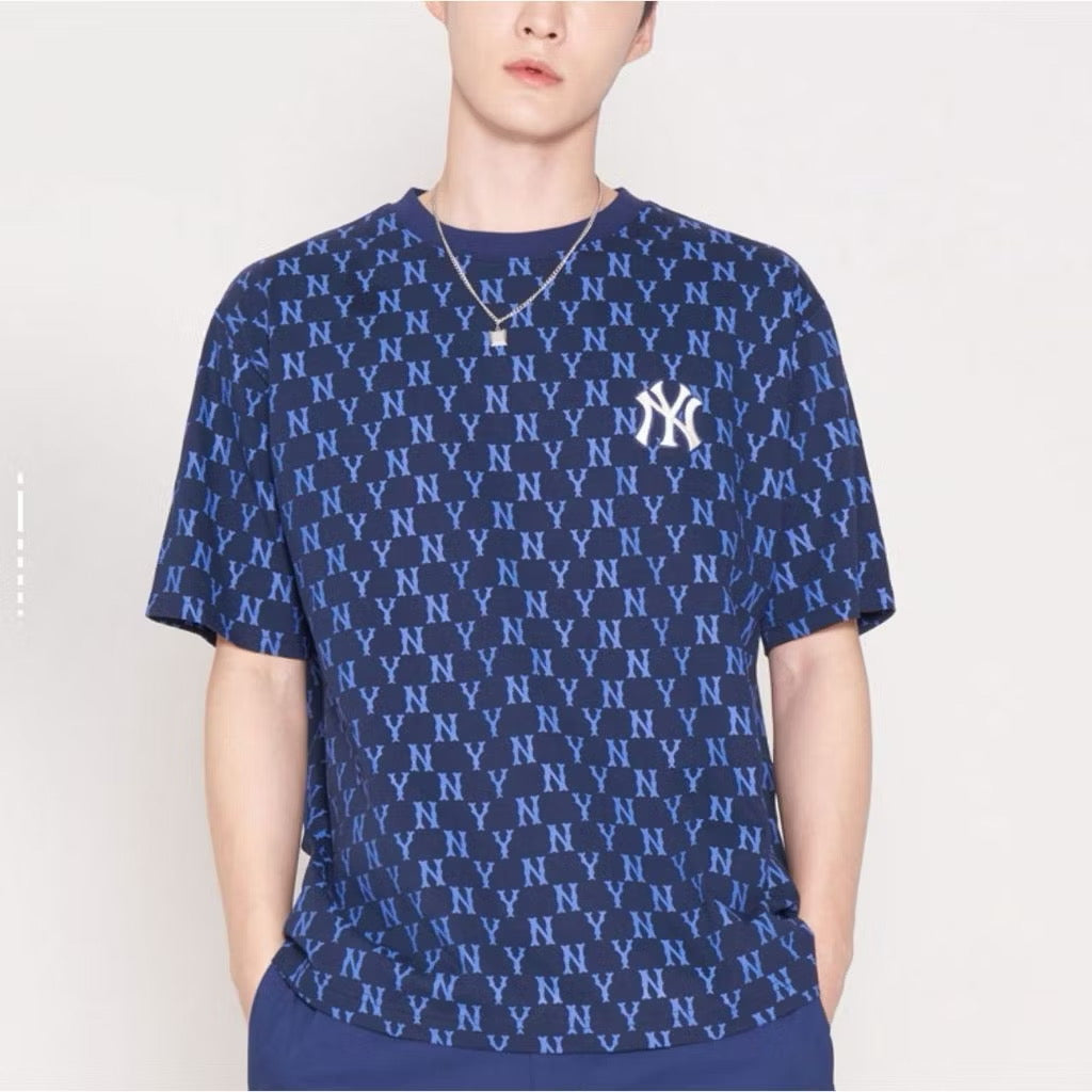 MLB FULL NAVY MONOGRAM NY TEE